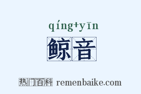 鲸音是什么意思的图片